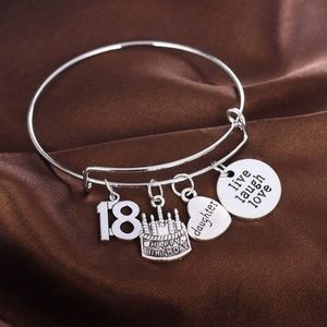 18th Daughter Birthday Charm Bracelet,  New